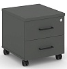 Тумба мобильная 2 ящика. Стандартные колеса