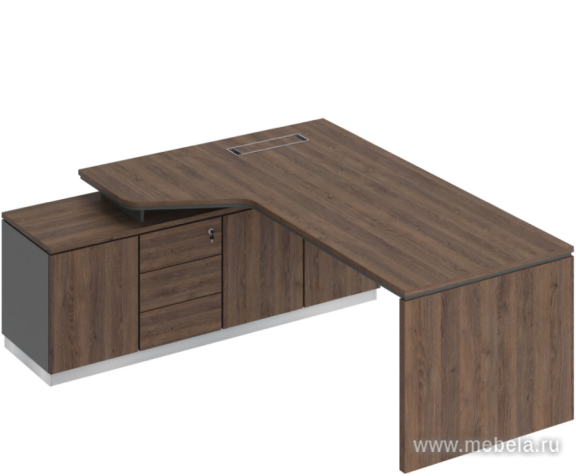 Стол на опорной тумбе (левый)