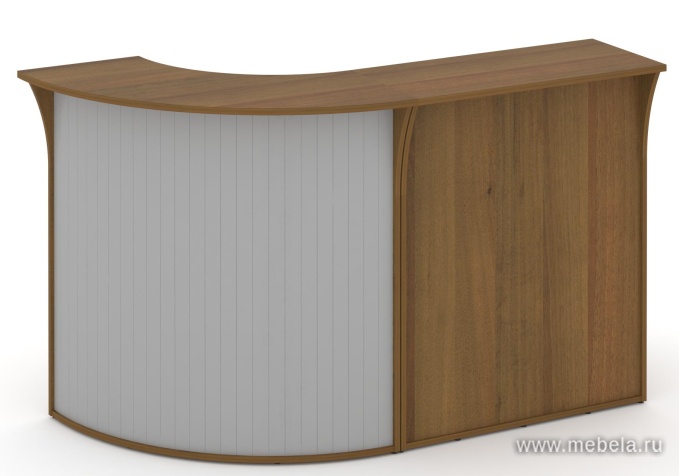 Стойка ресепшн, комплект №2 (радиусный элемент - ролета)