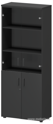 Офисный шкаф для документов со стеклом