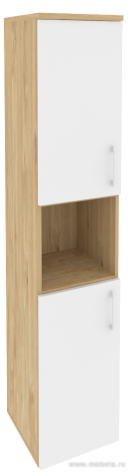 Офисный шкаф высокий узкий лев./прав. (2 низких фасада ЛДСП)