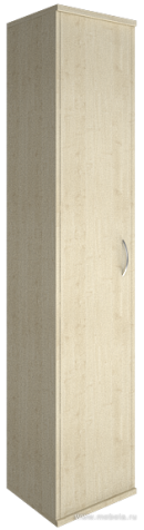 Офисный шкаф высокий узкий (1 высокая дверь ЛДСП), Л/Пр.
