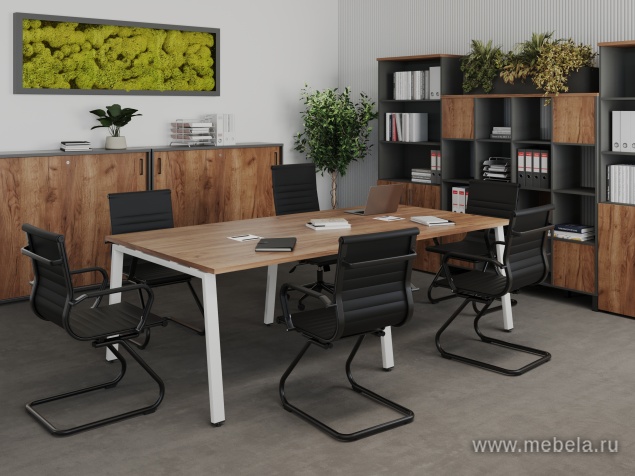 Стол переговорный на П-образных опорах 40х40