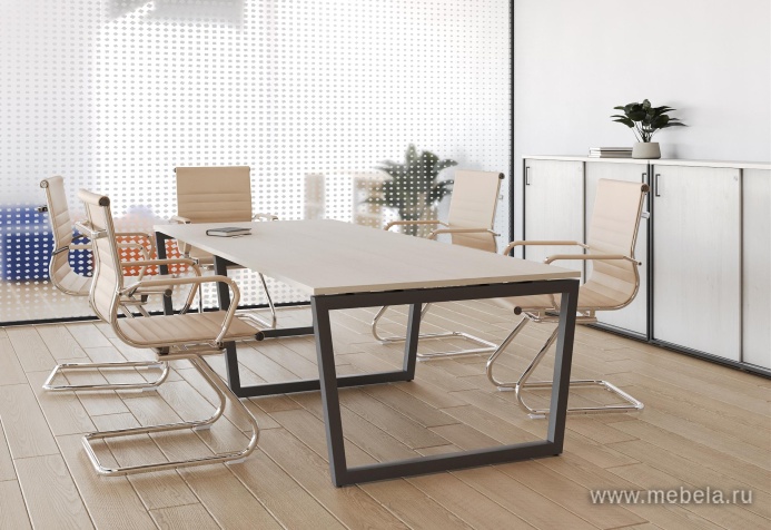 Стол переговорный на T2-образных опорах 40х40 (без лючков)