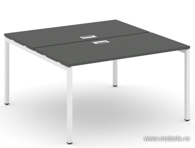 Рабочая станция двухсторонняя на П-образных опорах 40х40