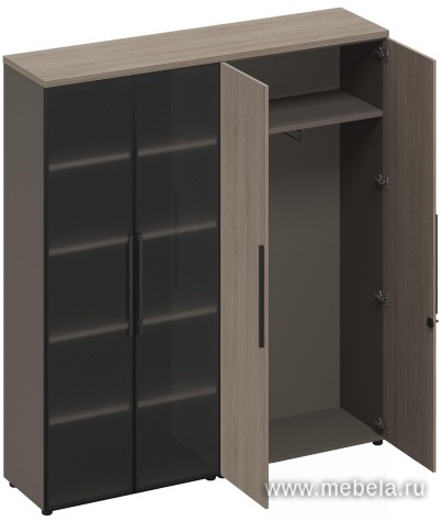  Офисный шкаф для документов (стекло-одежда)