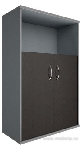 Офисный шкаф средний широкий (2 низкие двери ЛДСП)