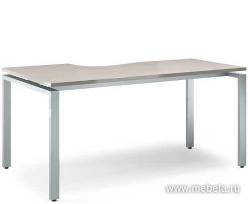 Стол на металлокаркасе письменный эргономичный (правый)