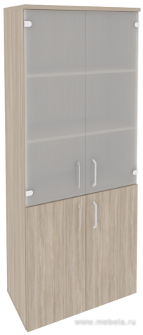 Офисный шкаф высокий широкий со стеклом