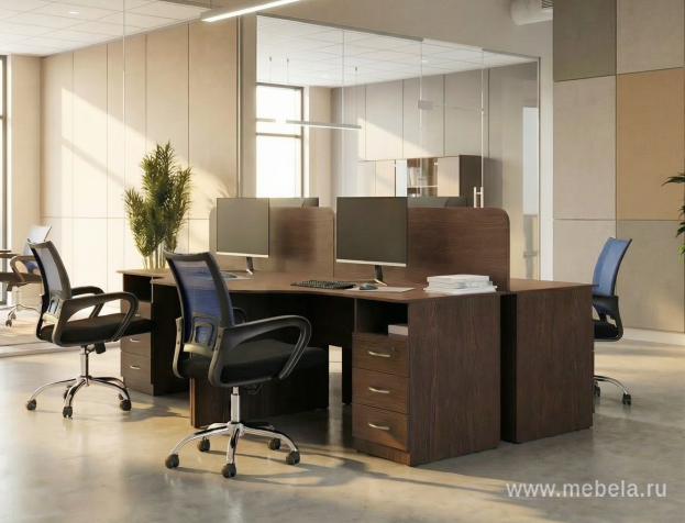 Офисный шкаф полуоткрытый