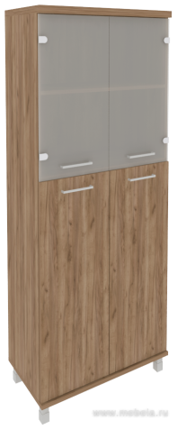 Офисный шкаф высокий широкий со стеклом