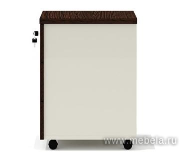 Мобильная офисная тумба с колёсиками и замком, 3 ящика