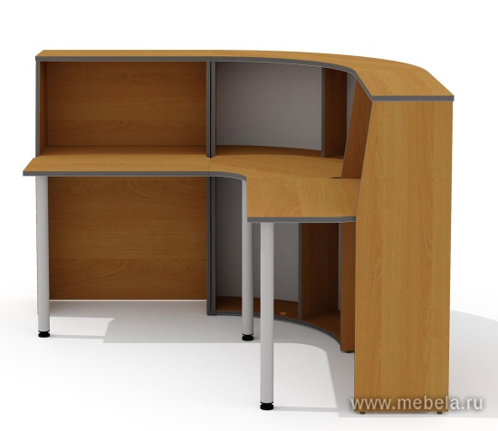 Стойка ресепшн, угловая с опорами