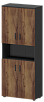 Офисный шкаф для документов закрытый 4-дверный с нишей