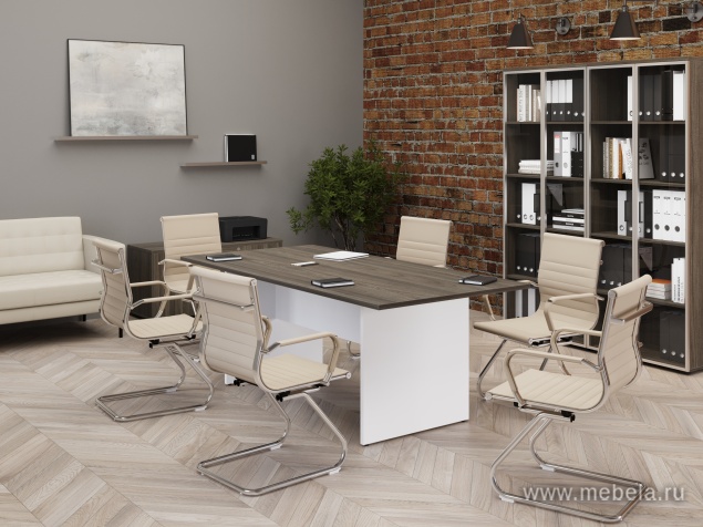 Рабочая станция двухсторонняя на П-образных опорах 40х40