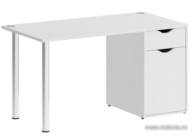 Стол компьютерный на металлокаркасе с тумбой