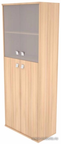 Офисный шкаф высокий для документов со стеклом