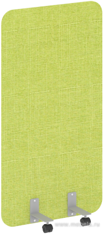 Перегородка напольная на металлических опорах, на роликах