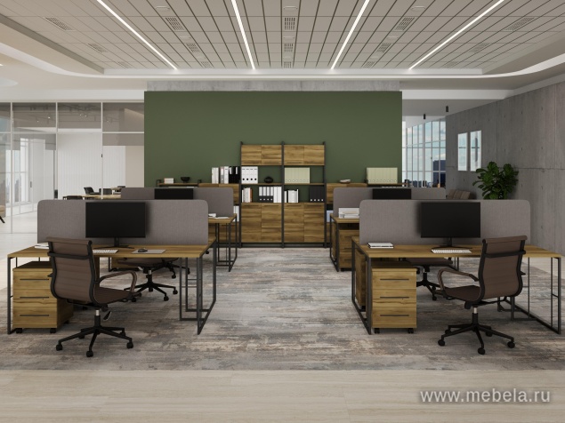 Стол для переговоров на металлических опорах