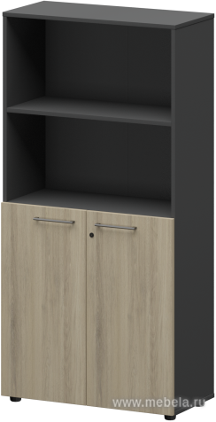 Офисный шкаф высокий полузакрытый