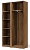Офисный шкаф высокий закрытый (полки ЛДСП) с гардеробом