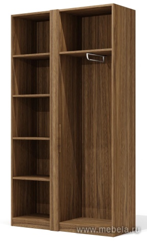 Офисный шкаф высокий закрытый (полки ЛДСП) с гардеробом