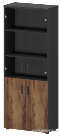 Офисный шкаф для документов со стеклом