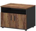 Офисная тумба для оргтехники, с нишей и распашными дверцами