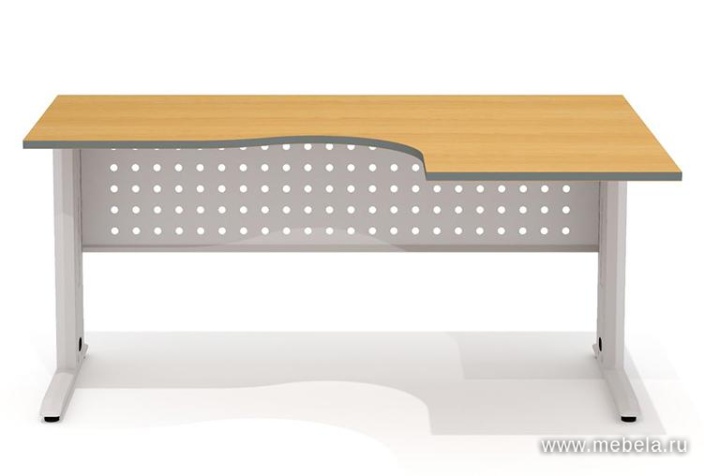 Стол рабочий  эргономичный, на металлокаркасе
