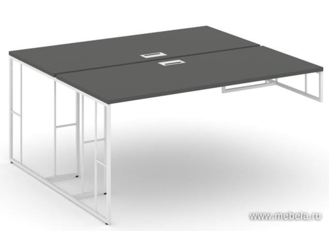 Рабочая станция для опорной тумбы на металлокаркасе двухсторонняя