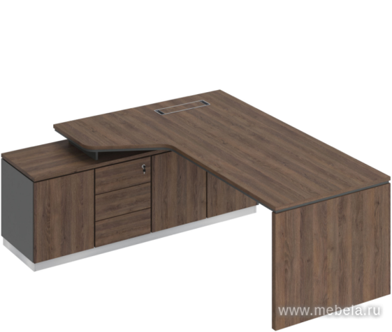 Стол на опорной тумбе (левый)