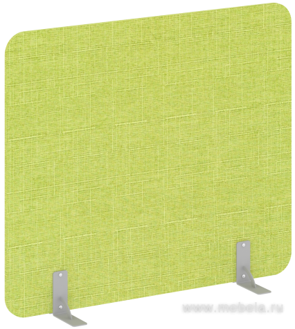 Перегородка напольная на металлических опорах на фетровых подпятниках