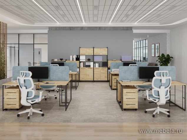 Стол для переговоров на металлических опорах