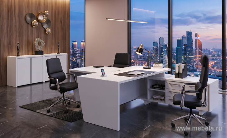 Брифинг-приставка 1400мм к столу руководителя