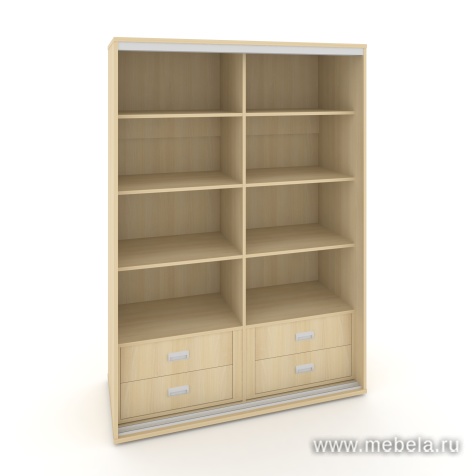 Низкий корпус шкафа-купе + трэк (2-х секционный)