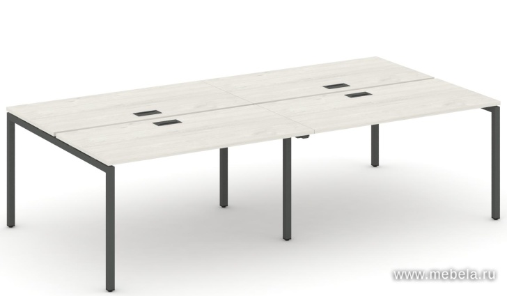 Рабочая станция двухсторонняя на П-образных опорах 40х40