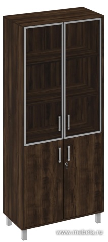 Офисный шкаф комбинированные двери с замком