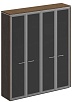 Офисный шкаф для документов с высокими стеклянными дверями
