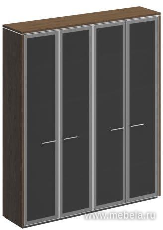 Офисный шкаф для документов с высокими стеклянными дверями