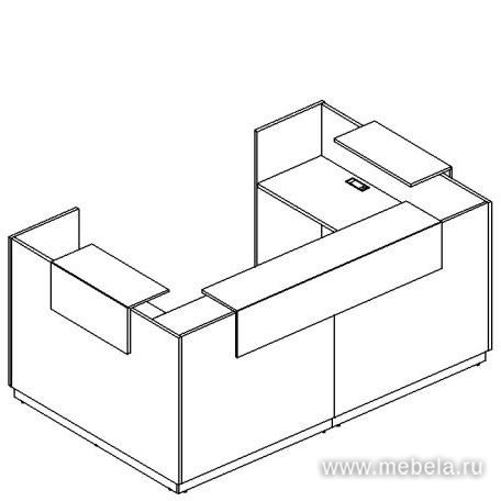 Стойка ресепшн П-образная