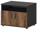 Офисная тумба для оргтехники, с нишей и распашными дверцами