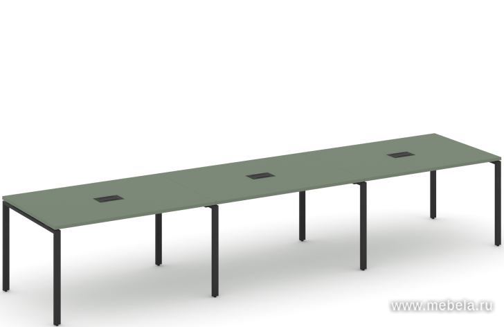 Стол для переговоров на металлокаркасе (3 столешницы)
