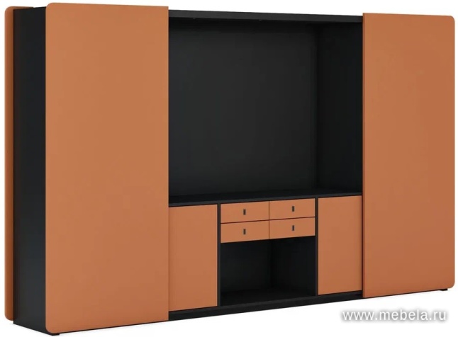 Офисный шкаф высокий с раздвижными дверями