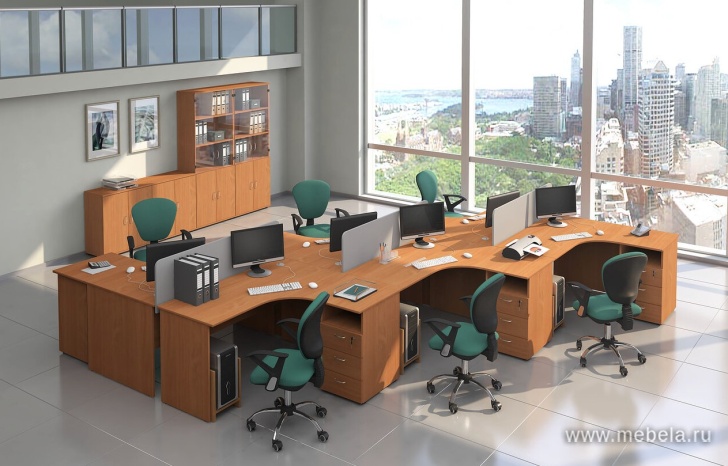 Офисный шкаф низкий полузакрытый