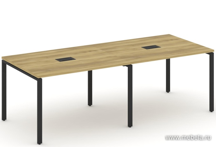 Стол для переговоров на металлокаркасе (2 столешницы)