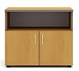 Офисная тумба для оргтехники, с нишей и распашными дверцами