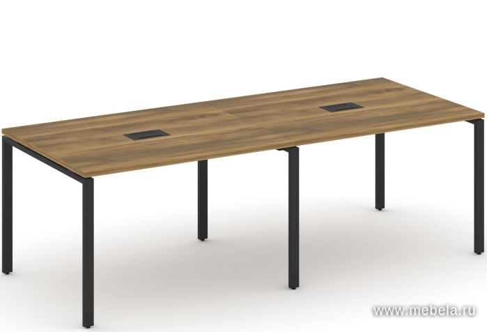 Стол для переговоров на металлокаркасе (2 столешницы)