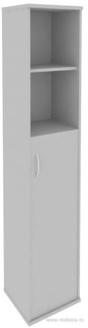Офисный шкаф узкий полуоткрытый, Л/Пр.