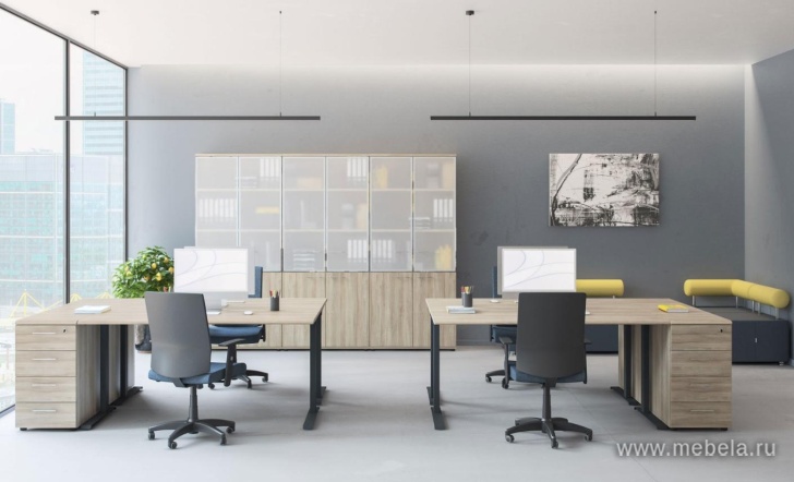 Стол письменный 100 на каркасе МL (2 скоса)