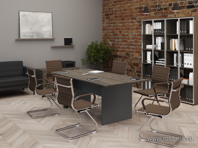 Рабочая станция двухсторонняя на П-образных опорах 40х40